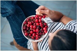 cerezas enteras fritas