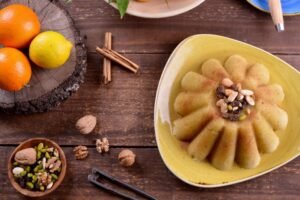 Halva de sémola con naranja