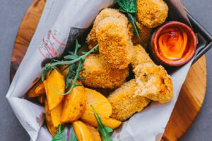 Nuggets de garbanzos al horno