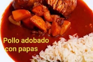 Pollo Adobo Mexicano Con Papas