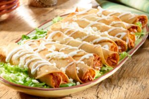 Tacos De Pollo Arrollados: Flautas