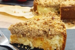 Tarta crujiente con cacahuetes y miel