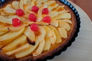 Tarta de manzana con queso cheddar